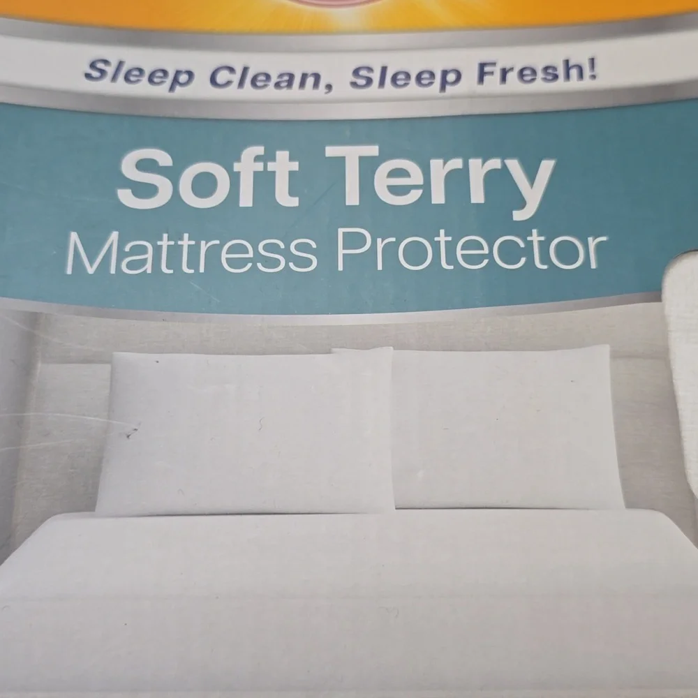 New Arm & Hammer White Terry Waterproof Size Twin/twin XL Mattress‎ Protector